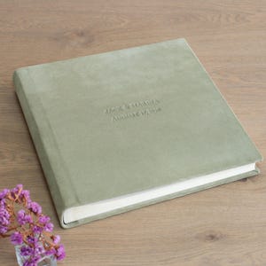 Álbum de fotos de boda / Álbum de recortes de gamuza / Álbum de fotos tradicional encuadernado en forma de libro / Libro de recuerdos personalizado hecho a mano por Arcoalbum