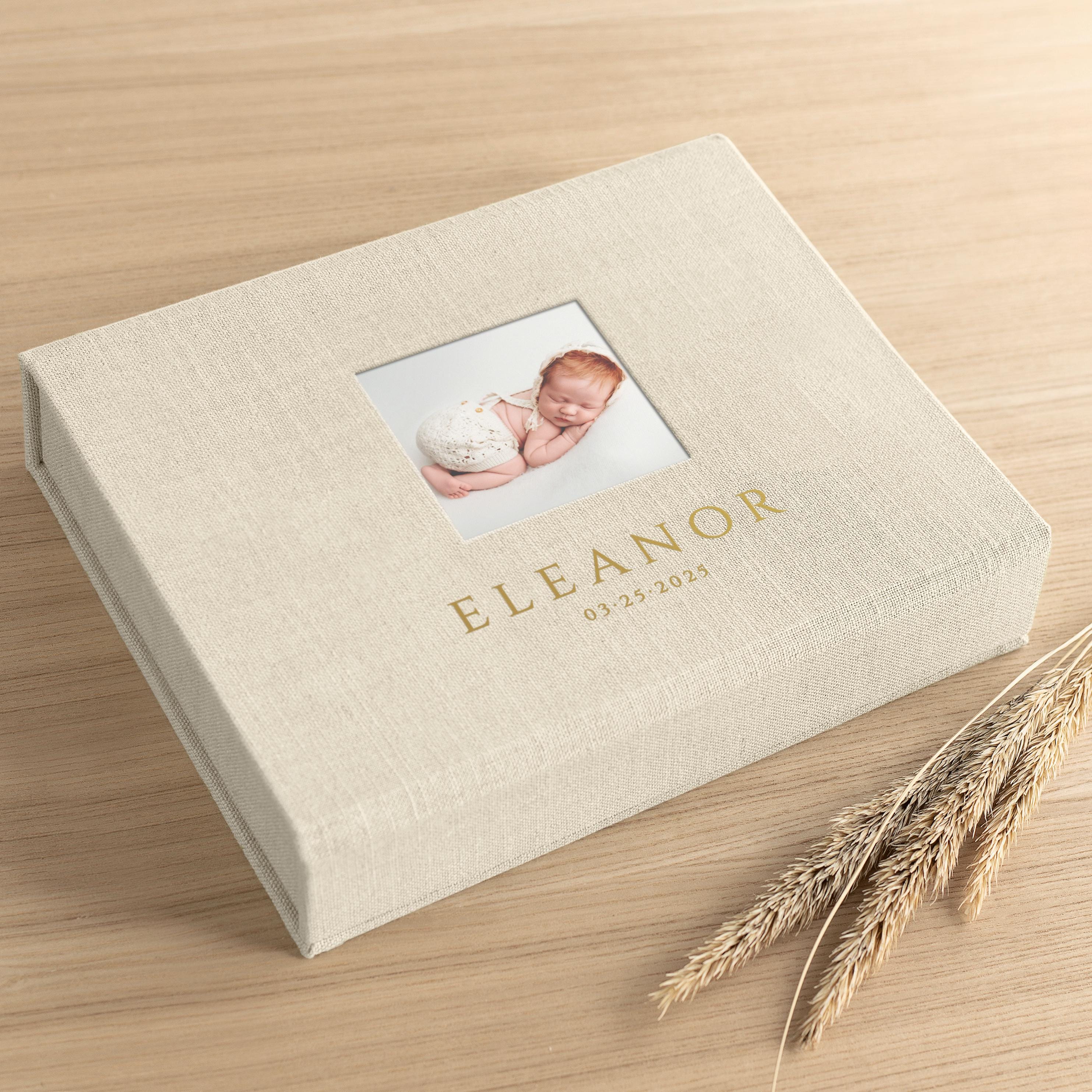 Personalized Baby Keepsake Box | Custom Memory Box With Photo Window ...