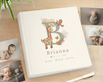 Álbum de fotos personalizado para bebés / Álbum de recortes para bebés hecho a mano / Libro de recuerdos único diseñado por artistas de Arcoalbum / Regalo de baby shower