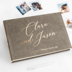 Alternativa para livro de visitas de casamento | Livro de visitas Instax | Álbum de fotos de casamento para todos os tamanhos de fotos instantâneas | Livro de cabine de fotos para fotos 4x6 e 2x6
