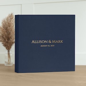 Libro degli ospiti per matrimonio blu navy, mini album Instax, album fotografico per tutte le foto istantanee Mini Wide Square, libro fotografico per foto 4x6 2x6
