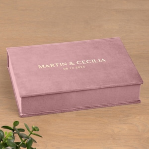 Personalized Wedding Keepsake Box | Custom Size Memory Box | Photo Album Box | Linen Keepsake Box |  Velvet Scrapbook Box | Large Gift Box