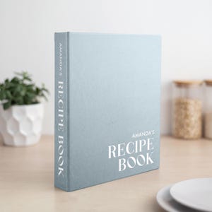 Livro de receitas personalizado | Diário de receitas personalizado | Organizador de receitas de capa dura | Planejador de receitas com fichário | Presente de culinária mais vendido