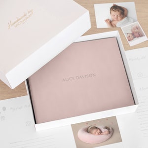 Personalized Baby Girl Memory Book, Baby Photo Album, Baby Boy First Years Journal, Modern Baby Scrapbook, Best Baby Shower or New Mom Gift