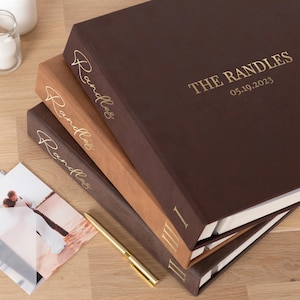 Álbum de fotos de boda autoadhesivo, álbum de fotos de aniversario grande, álbum de recortes de viajes familiares, regalo de boda superventas, hecho a mano en Europa.