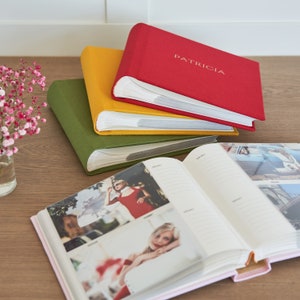 Slip In Photo Album for 200 4x6 or 5x7 Photos, Personalized Photo Album with Sleeves, Custom Coffee Table Book Hand Made in Europe