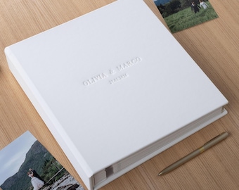 Self-Adhesive Photo Album | Personalized Coffee Table Book | Large Family or Travel Album | Custom Wedding Anniversary Scrapbook | Hand Made
