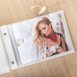 Photo Album for 6x8 Photos | Holds 20-100 Pictures | Personalized Book With Sleeves | Custom Slip In Photo Book for 15x20cm Photographs