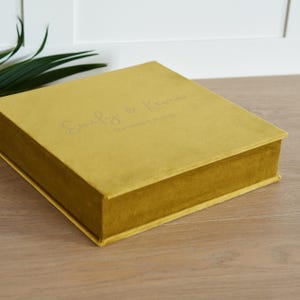 Velvet Memory Box | Wedding Keepsake Box | Personalized Photo Album Box | Custom Scrapbook Box | Large Size Box