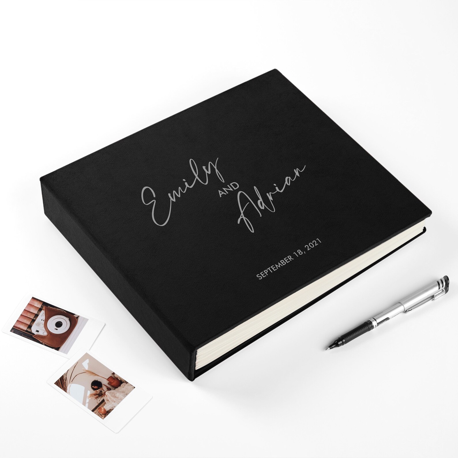 Wedding Guest Book Black Velvet Photo Album for All Instax Etsy