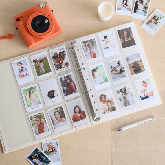 Mini album fotografico Instax in lino, raccoglitore ad anelli  personalizzato per Fujifilm Instax Mini EVO, 40, 11, 9, 8, 7s ecc. / Album  per foto fino a 2,5x3,5 -  Italia