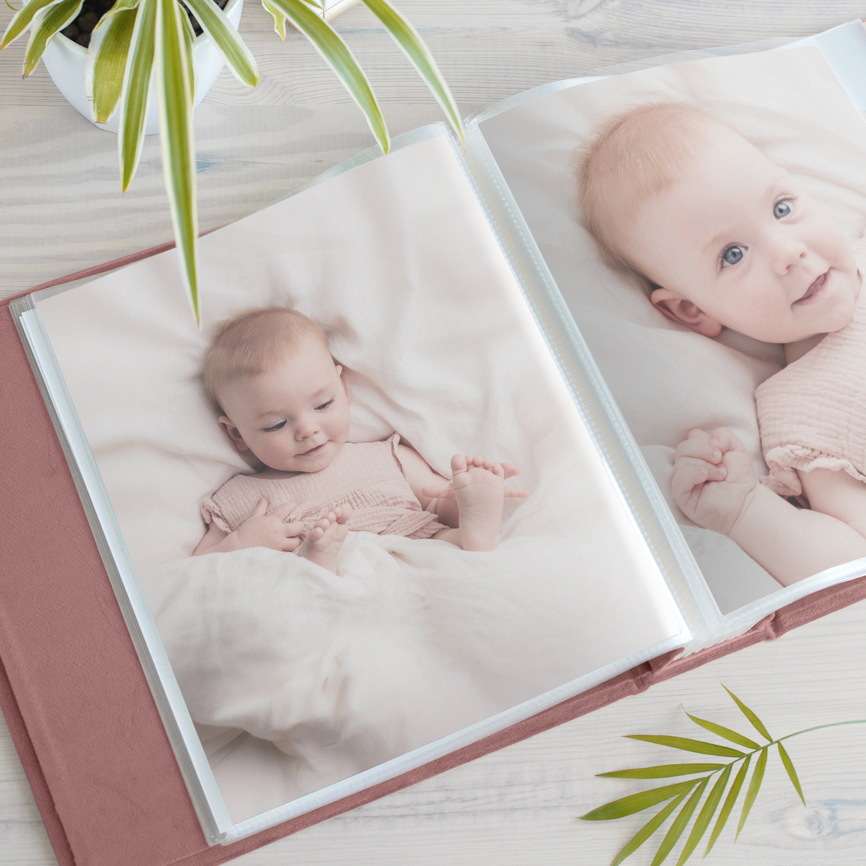 Baby Photo Album for 8x10 Photos | Personalized Slip in