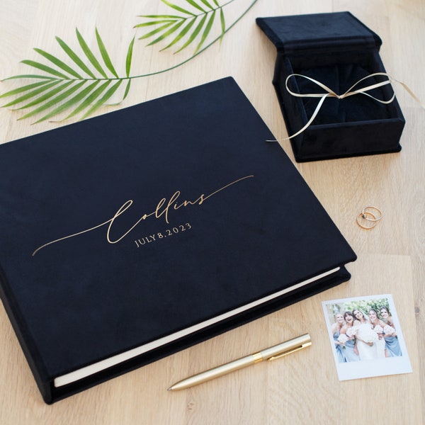 Wedding Guest Book Alternative, Wedding Photo Album for all Instant Photos Instax Mini Wide Square etc., Photo Booth Book for 2x6 4x6 Photos