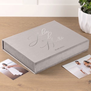 Wedding Keepsake Box, Memory Box, Custom Size Wedding Photo Album Box, Large Baby Keepsake Box, Personalized Gift Box with Magnet Closure