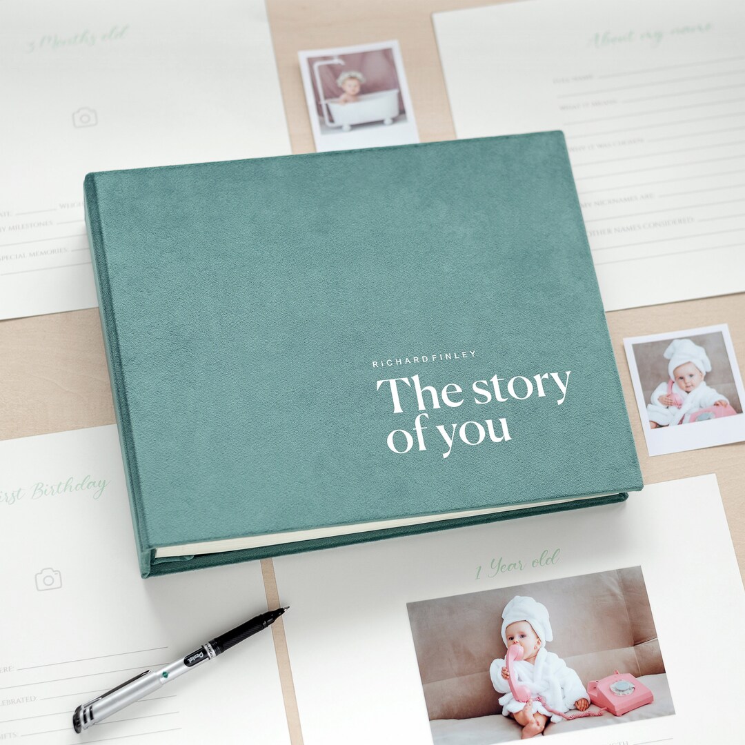 Modern Baby Album, Baby First Year - Five Year Journal, Gift for New ...