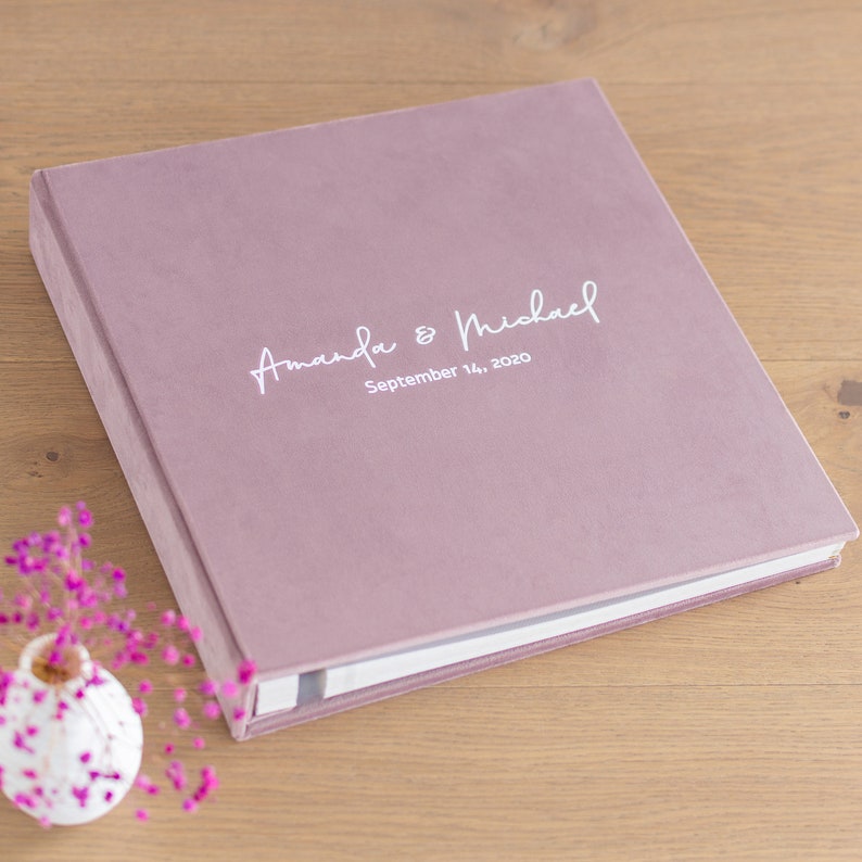 Anniversary Scrapbook Album Blush Pink Family Photo Album Velvet Self-adhesive Album Large Travel Photo Album