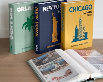 Personalisiertes Reisefotoalbum für 300 4x6 Fotos | Benutzerdefiniertes Weihnachtsgedächtnisbuch | Urlaub Foto Andenken | Handgemachtes Geschenk für Reiseliebhaber