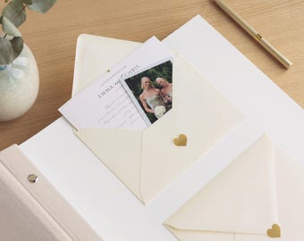 Wedding Guest Book with Envelopes | Instant Photo Album for Polaroid and Instax Films | Holds 4x6 Photos & 2x6 Photo Booth Strips