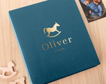 Personalized Baby Memory Book | Custom Baby Photo Album | Self-Adhesive Baby Keepsake Scrapbook