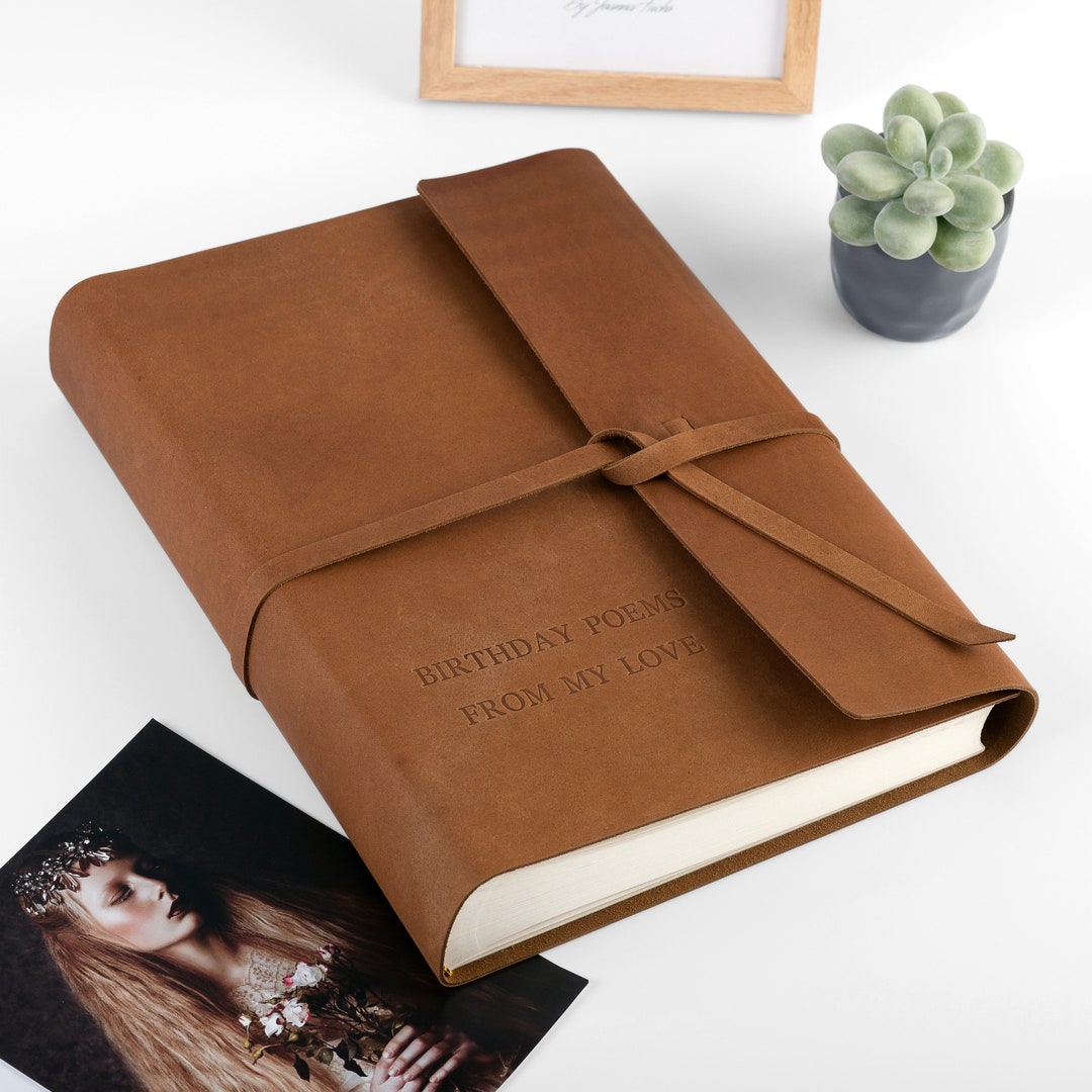 Rustic Leather Album Leather Scrapbook Album Vintage Leather Etsy