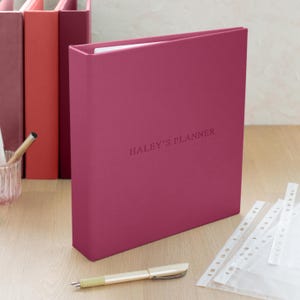 Carpeta de anillas con 2, 3 o 4 anillas, portafolios personalizado, tapa dura de cuero reciclado, carpeta para papel tamaño A4 y carta.
