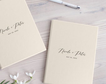 Livres de vœux de mariage en cuir, livres de vœux à couverture rigide, livres de vœux de mariage les plus vendus, livrets de vœux personnalisés pour lui et elle, cadeau de mariage moderne