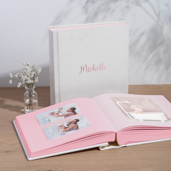 Pioneer Photo Albums Dreamy Pink Baby Fabric Frame Cover Scrapbook - 12 inch x 12 inch