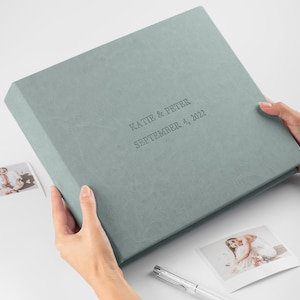 Wedding Guest Book Alternative, Personalized Photo Album Compatible with Instax Mini Wide Square and Other Instant Photos