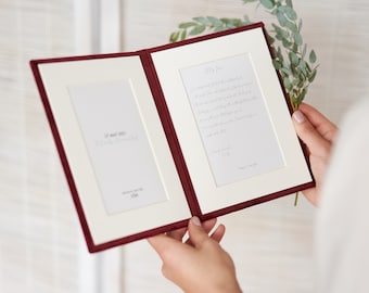 Personalized Wedding Vow Booklets, Personalised Wedding Vow Books, Custom Vow Books, Velvet Wedding Vows Booklets