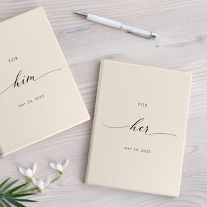Wedding Vow Books, Hard Cover Vow Books, Custom Personalized His and Her Vow Books, Best Seller Wedding Gift, Hand Made Wedding Vow Booklets