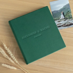 Photo Album With Sleeves for 40-200 4x6 or 5x7 Photos | Personalized Slip In Coffee Table Book | Made in Environmentally Friendly Material