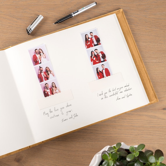 Wedding Guest book for Instax Pictures, Photo Booth Album with personalised  pages