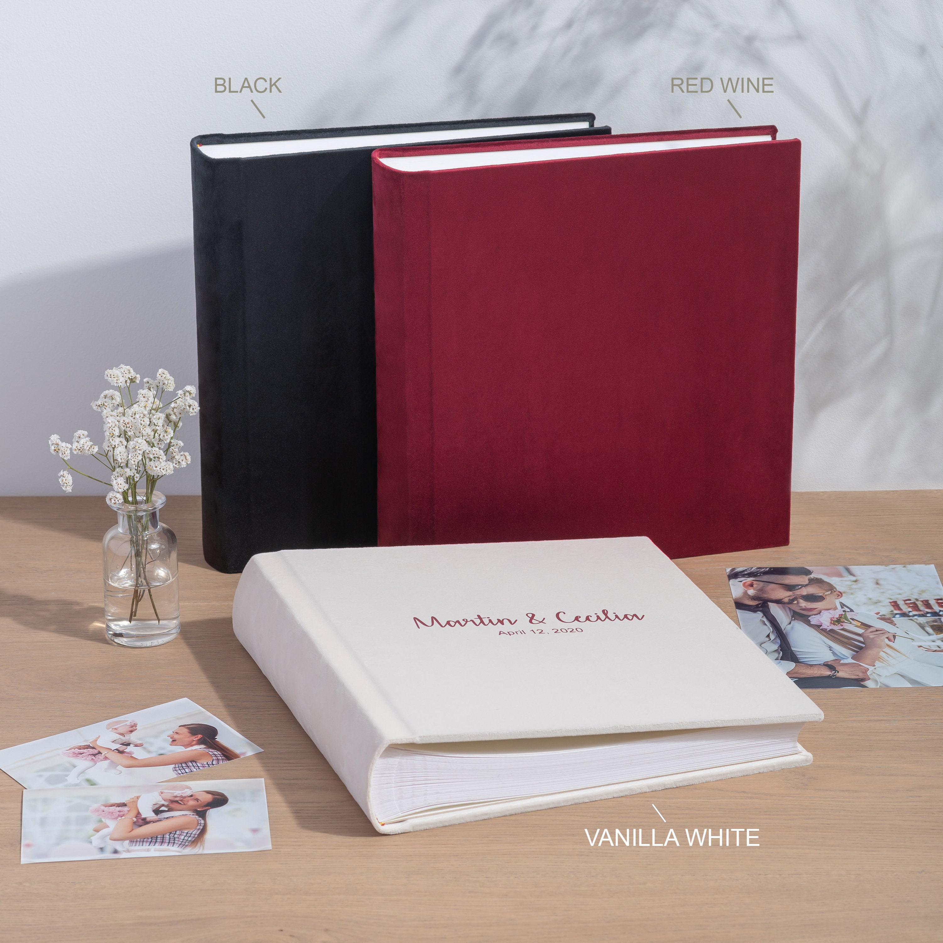 Album photo de 10 x 15 cm, 300 photos en cuir véritable avec espace d'écriture avec 40 feuilles de papier à lettres, album photo pour famille, mariage, voyage, remise de diplôme, album