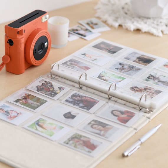 Album photo Instax Mini en cuir, classeur à anneaux personnalisé