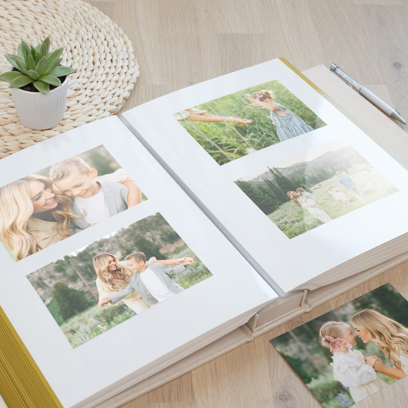 Personalisiertes Fotoalbum für Mama Großes Familienerinnerungs-Sammelalbum Leinen-Selbstklebebuch Das meistverkaufte Muttertagsgeschenk Bild 5