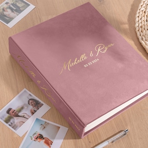 Wedding Guest Book Alternative | Blush Pink Guestbook for all Photo Sizes | Photo Booth Book for 2x6, 4x6 Photos | Unique Wedding Gift