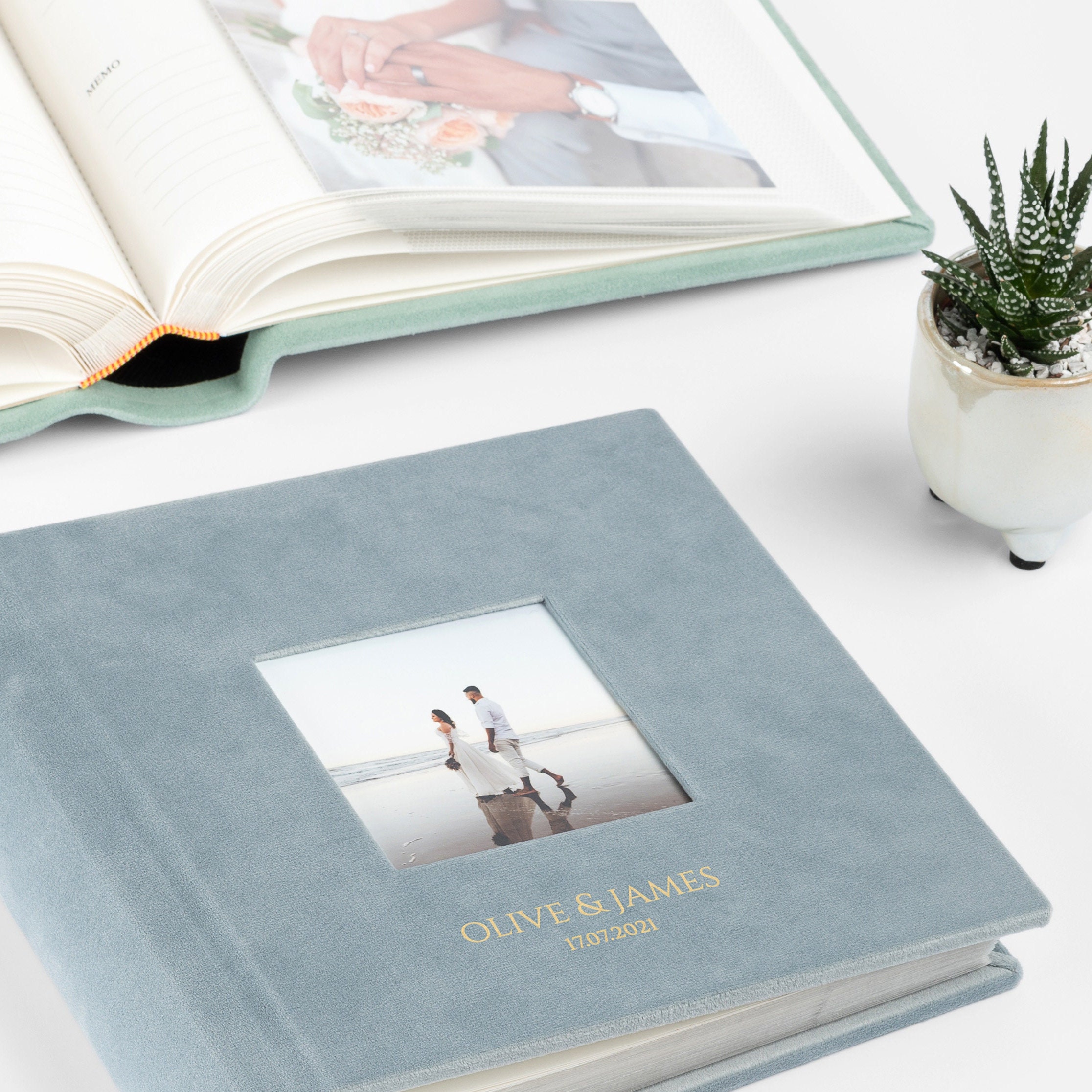 Album Portafoto Con Cornice In Argento Bilaminato Liscia - Foto 9