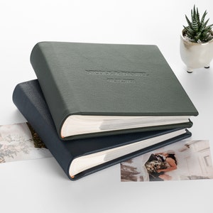 Leather Photo Album with Sleeves for 200 4x6 or 5x7 Photos, Personalized Slip In Photo Album for 10x15cm or 13x18cm Photos, Wedding Gift