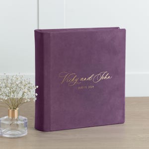 Álbum de fotos de camurça | Álbum de fotos de viagem | Álbum de fotos de casamento personalizado | Álbum de fotos de família | Álbum de recortes | Livro de lembranças feito à mão