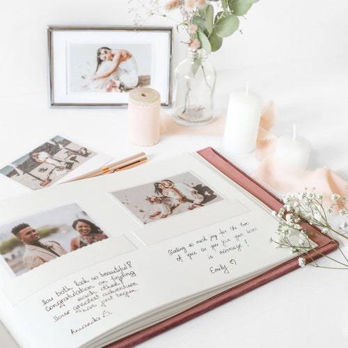 Linen Wedding Guest Book Personalized Photo Album for All Etsy