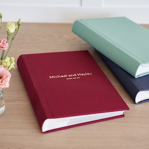 Wedding Slip In Photo Album for 300 4x6 Photos, Personalized Photo Album with Sleeves, Custom Photo Book Hand Made in Europe