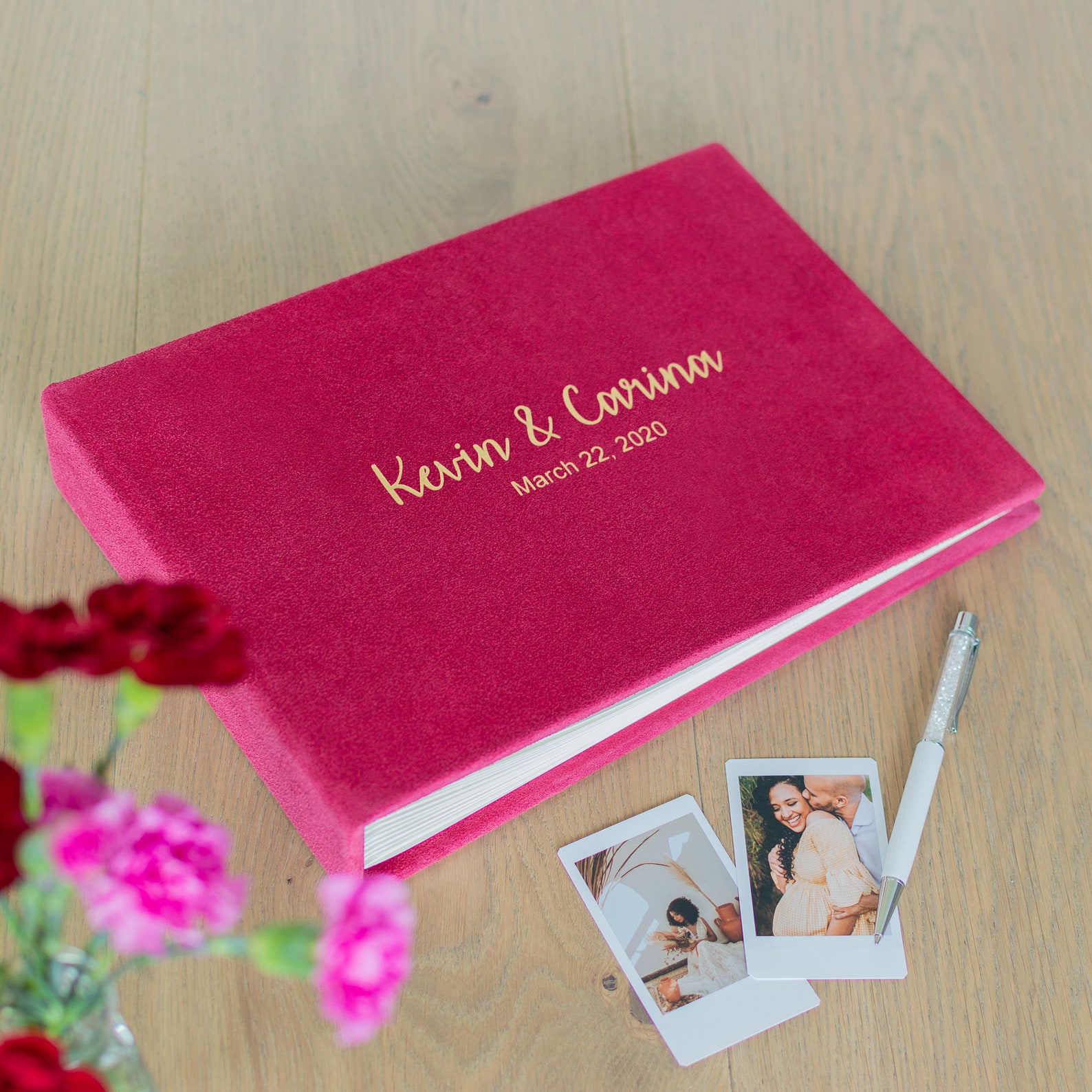 Instant Wedding Album Guest Book Suede Leather Guestbook for Etsy