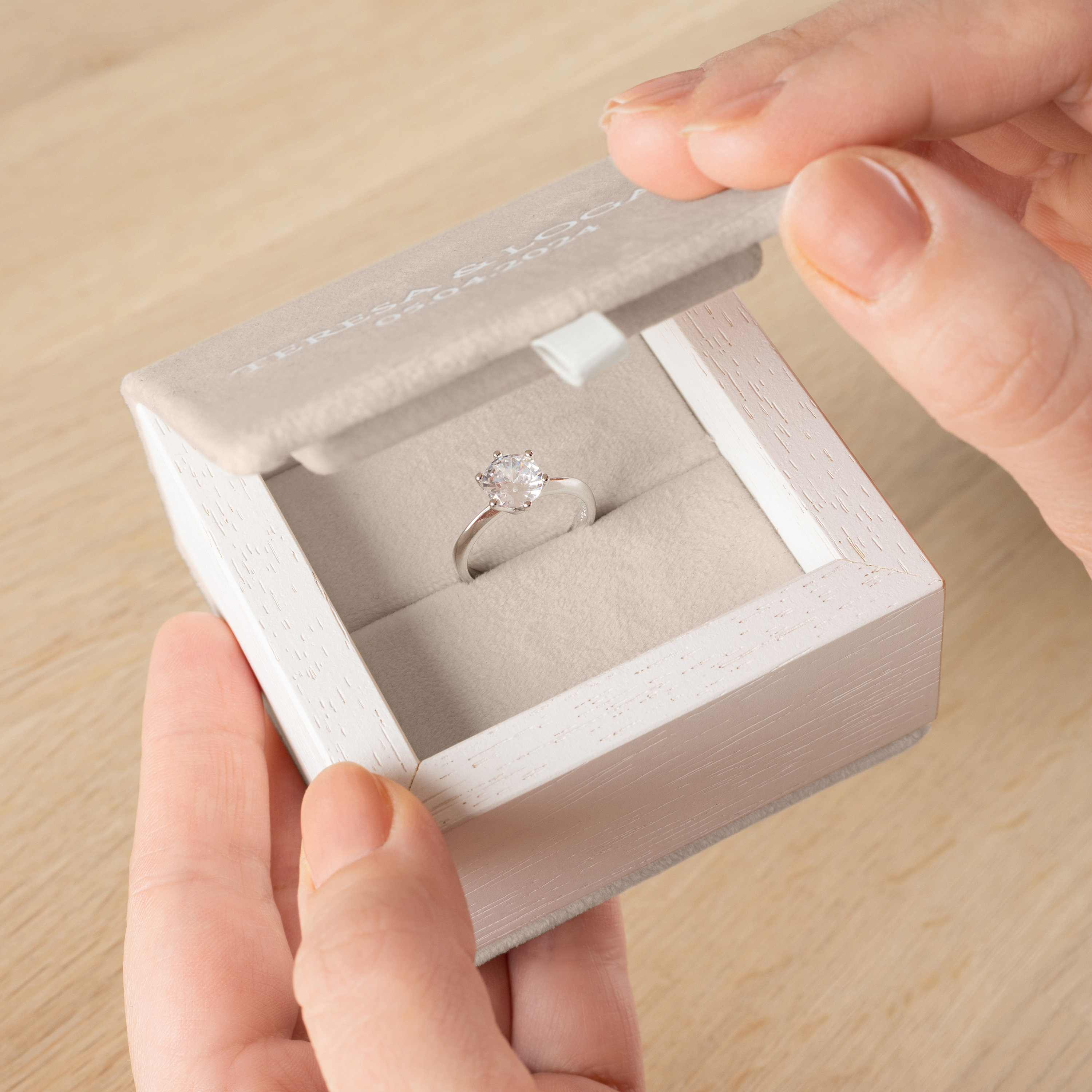 Personalized Wooden Wedding Ring Box With Slot Cushion | Ring Box for ...
