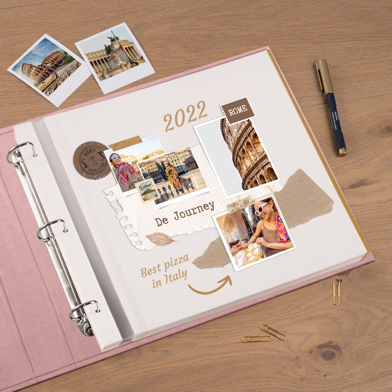 Velvet Personalized Scrapbook Album With Selfadhesive Pages Etsy