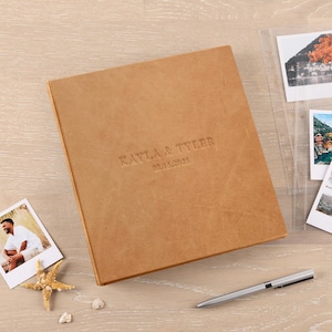 Album fotografico in pelle Instax Square / Album fotografico personalizzato per Fujifilm Instax Square SQ1, SQ6, SQ20 ecc. / Contiene foto istantanee fino a 3x4"