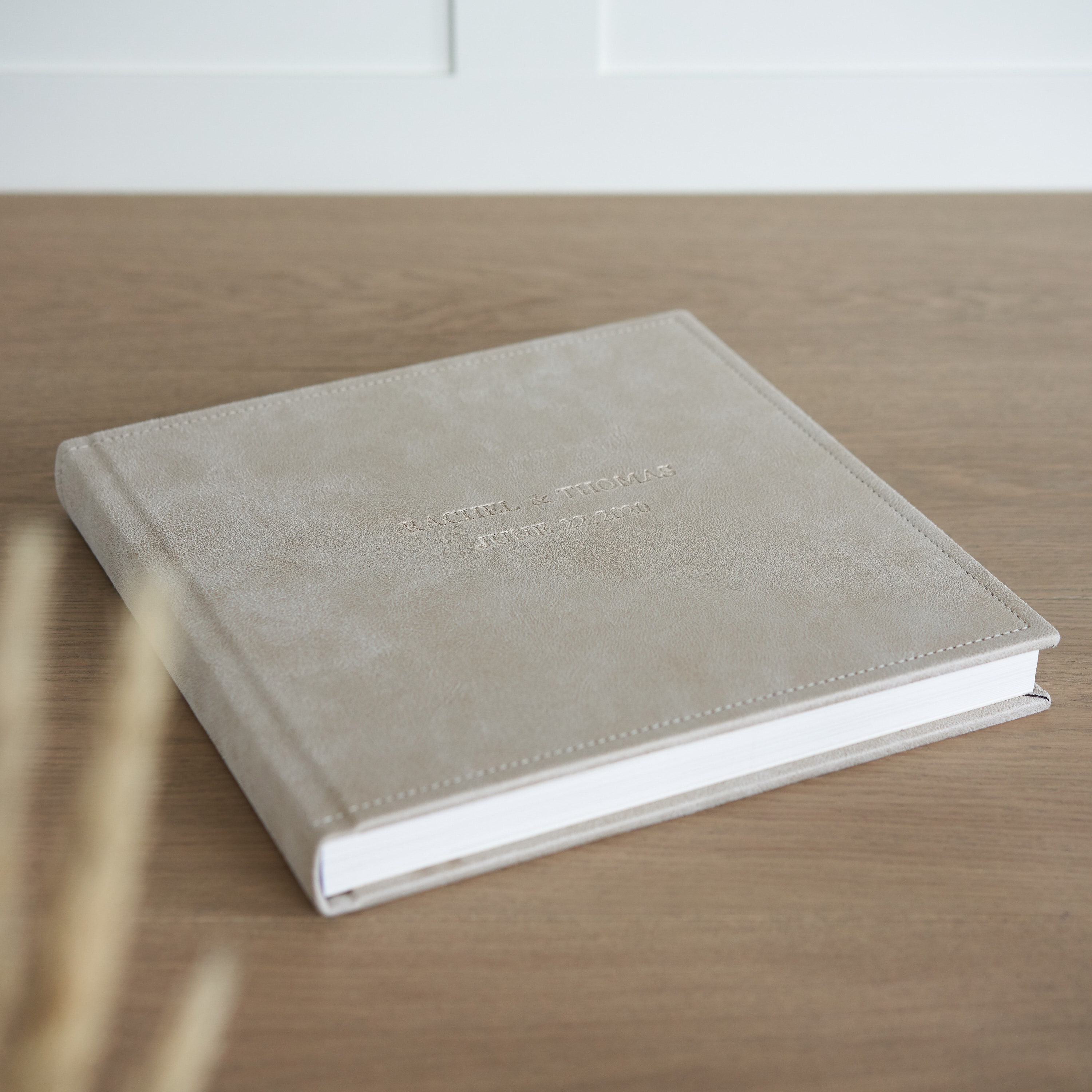 Lay Flat Wedding Album Eco Leather Photo Album With Embossed | Etsy UK