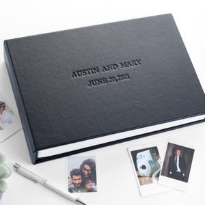 Hochzeitsgästebuch Alternative | Schwarzes Instax Mini Fotoalbum | Sign In Buch für alle Instant Sofort-Film-Größen | Photobooth Buch 4x6 2x6 Fotos
