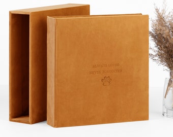 Álbum conmemorativo para mascotas / Álbum de recuerdos de perros y gatos / Álbum de fotos autoadhesivo con huella de pata en relieve / Regalo para la pérdida de una mascota
