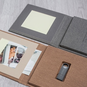 USB Packaging for Photographers, Wedding USB Case, Custom USB Box Hand Made by Arcoalbum
