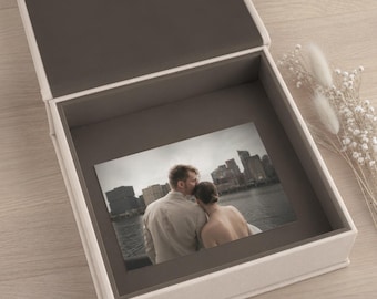 Personalized Eco Leather Keepsake Box | Custom Memory Box with Velvet Interior | Wedding Storage Box
